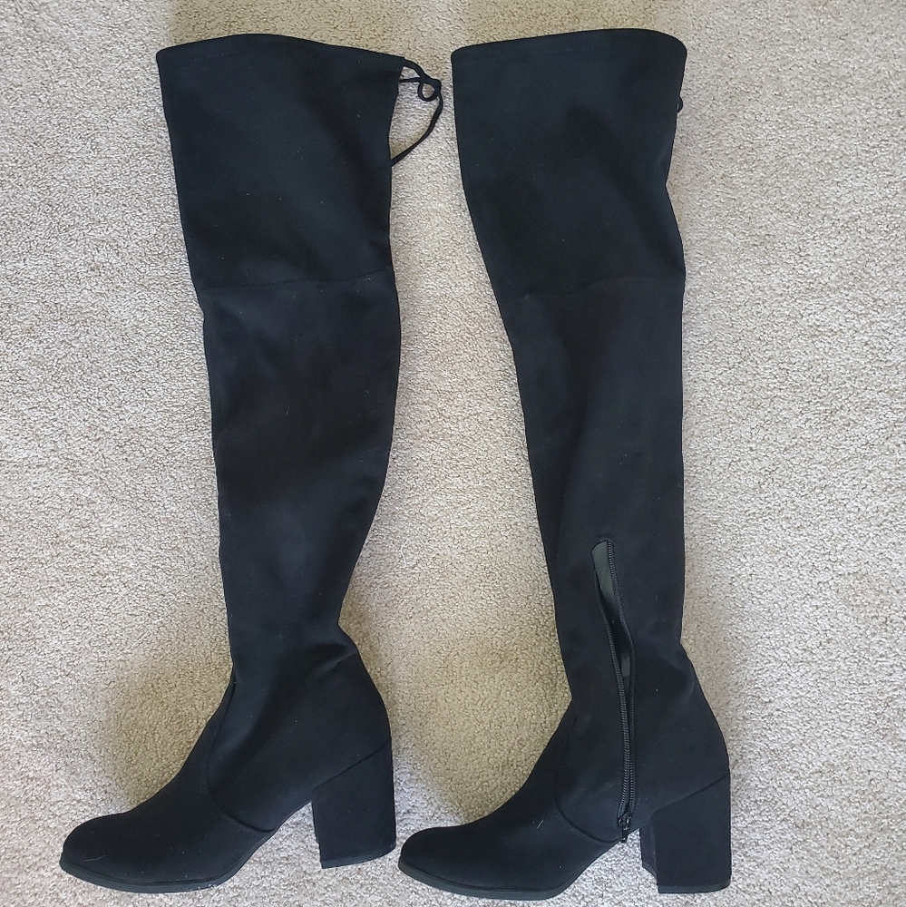 Black Knee High Boots